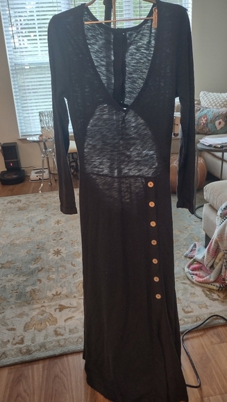 Free People Dresses & Skirts - NWT Free People Long Sleeve Black Dress- Large